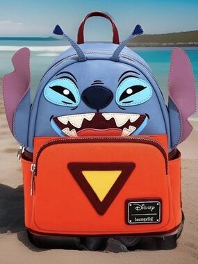 NEW Loungefly Disney Lilo & STITCH Wearing 626 Spacesuit Figural Mini Backpack